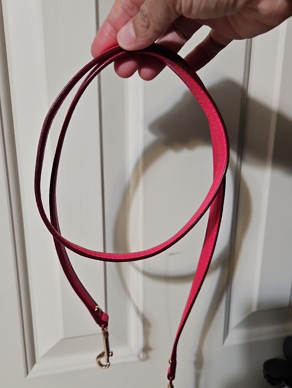 Coach EUC Pink Leather Crossbody Strap with Gold Hardware Replacement